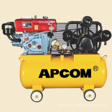 AW9016 8hp 16bar 30CFM 100 liter air tank automobile tire inflation portable diesel air compressor